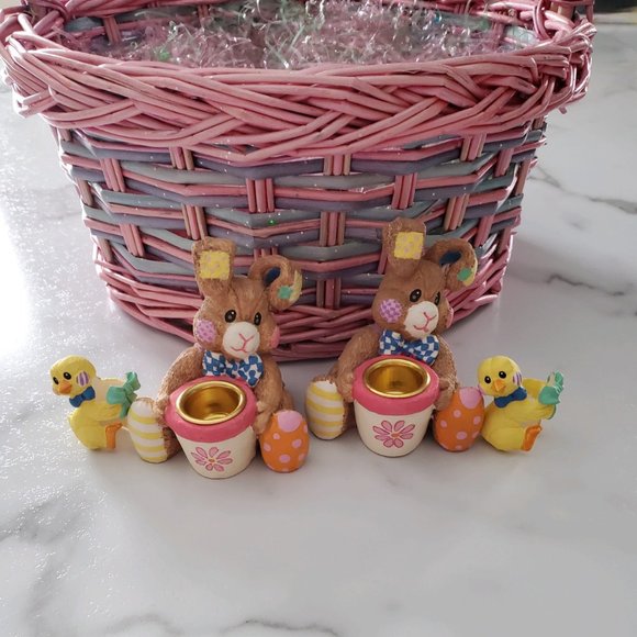 Easter Bunny Taper Candlestick Holder Chic hugger - Picture 10 of 10